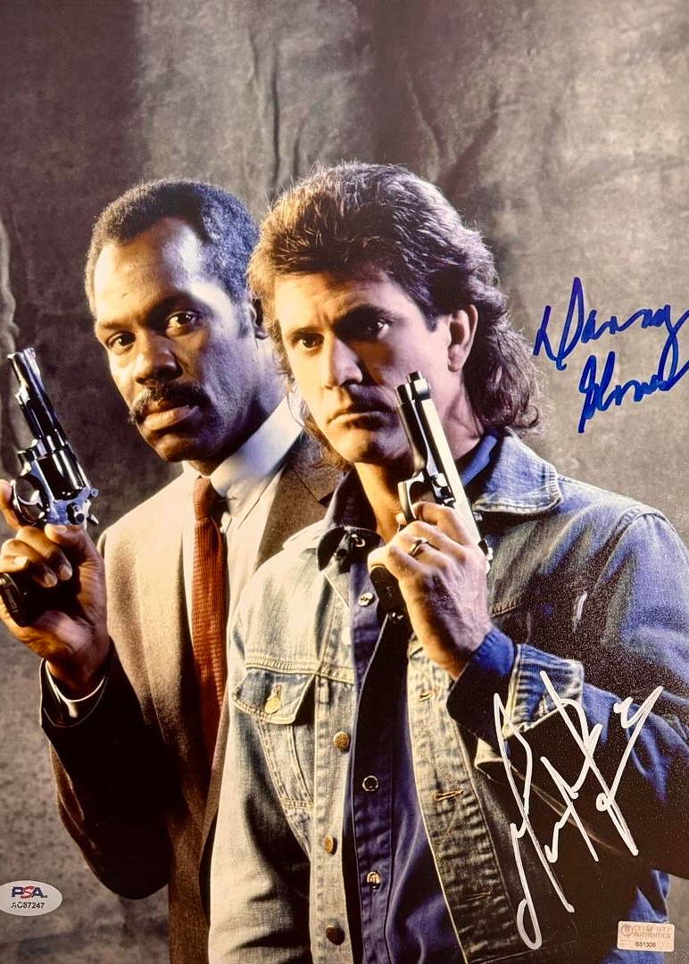 Danny Glover & Mel Gibson Signed 11x14 Photo (Lethal Weapon) - PSA / Celebrity Authentics #01